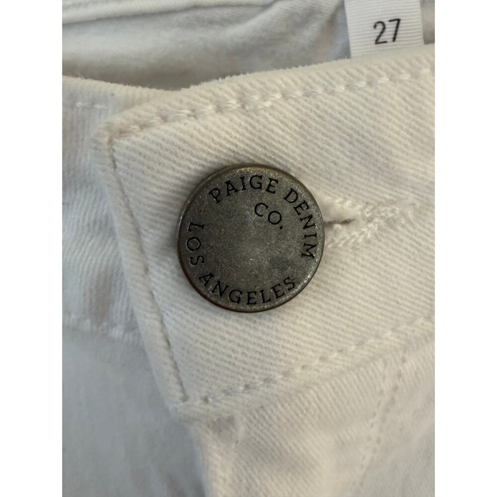 PAIGE Kylie Crop White Jeans Size 27 High Rise Skinny Ankle Denim - Picture 6 of 9